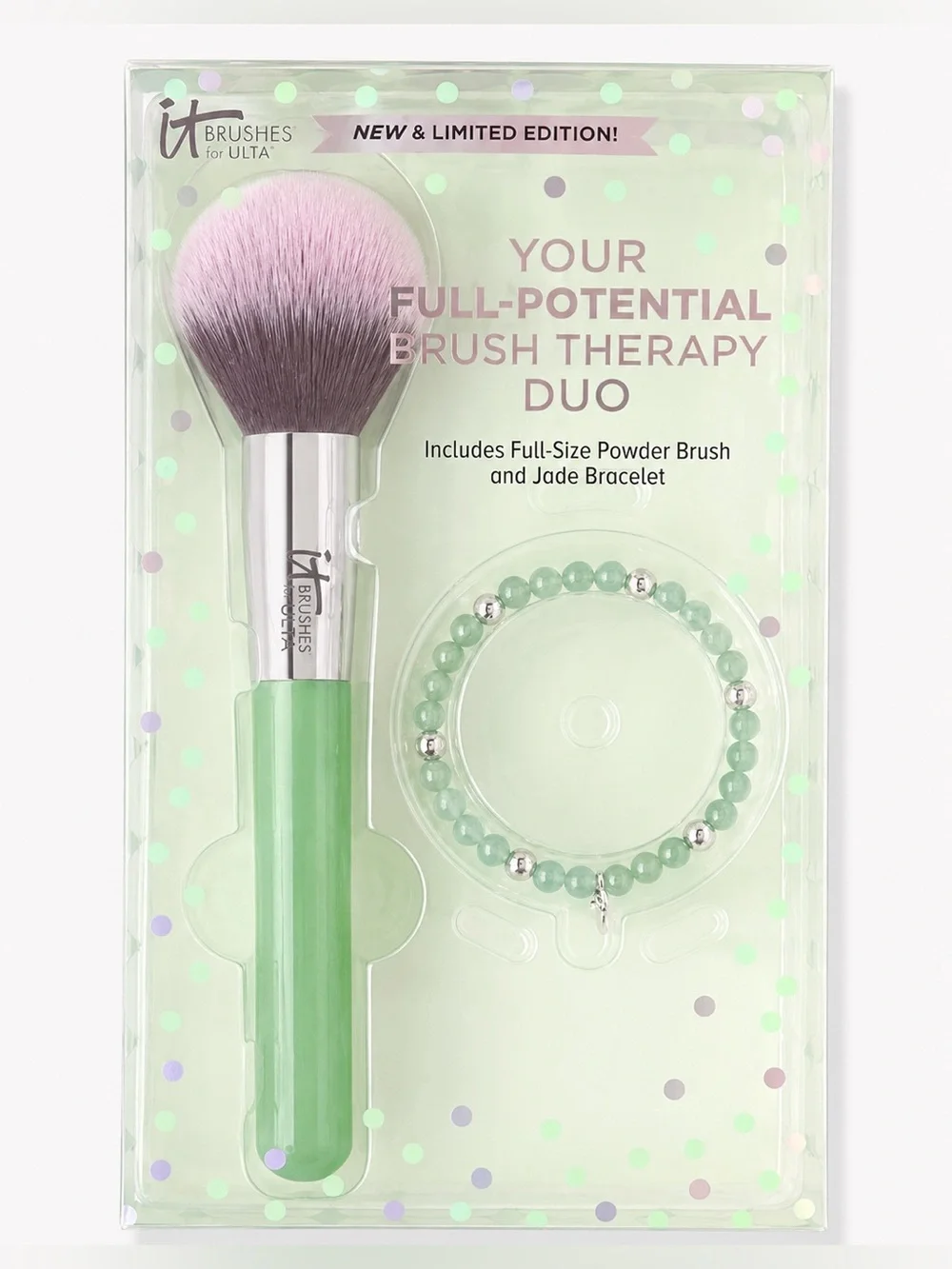 IT Brushes for ULTA Full-Potential Brush Therapy Duo Jade Bracelet NWT